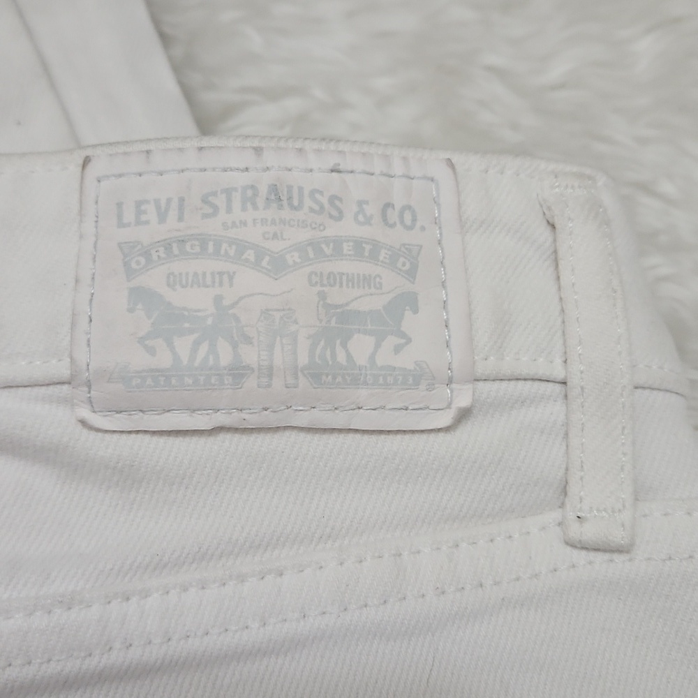 Levi's White Denim Jeans Size 25 721 High Rise Skinny - Picture 4 of 17